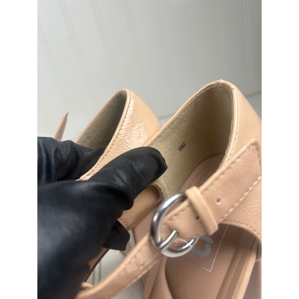 Jellypop Nude Vintage Retro Patent Platform Mary Jane Heels Women's Size 9 - Picture 7 of 11